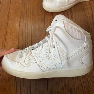 White high top Nike air forces